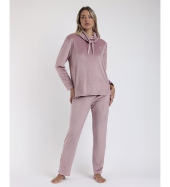 Admas para mujer. 62553-0-000286 Pijama Manga Larga Velvet rosa (XXL), Homewear, Poliéster, Admas outlet 2024.
