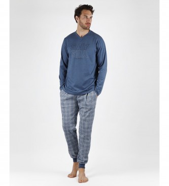 Admas para homem. Diga Sim pijama azul Admas