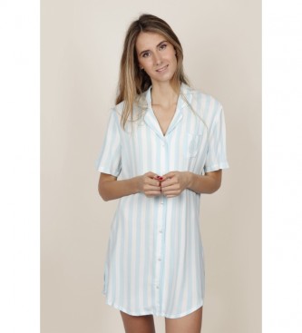 Admas para mujer. Camisola Manga Corta Stripes azul Admas