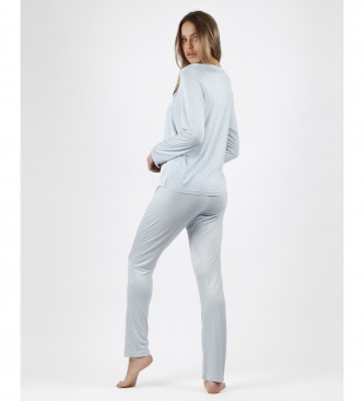 Admas para mujer. 55816-0-000204 Pijama Soft Secret azul (3XL), Homewear, Viscosa, Manga larga, Admas outlet 2024.