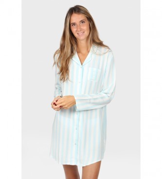 Admas para mujer. 51411-0-000204 Camisola Stripes Azul (XXL), Homewear, Viscosa, Manga larga, Admas outlet 2024.