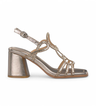 Alma en pena per donna Sandali in pelle con croce in bronzo 36 5 a 8cm Fibbia Casual Da sera