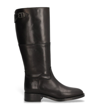 Alpe para mujer. 534908 Botas de piel Couture negro (38), 1 a 3cm, Cremallera, Casual