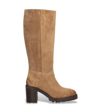 Alpe para mujer. 521811 Botas de Piel Valley marrón (40), 5 a 8cm, Cremallera, Casual