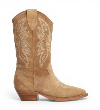 Alpe para mujer. 500111 Botas de Piel Western marrón (37), 3 a 5cm, Ninguno, Casual