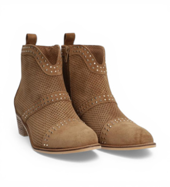 Alpe para mujer. 543111 Botines de Piel Nelly marrón (39), 3 a 5cm, Cremallera, Casual