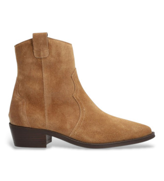 Alpe para mujer. 254811 Botines de piel Nevada marrón (40), 1 a 3cm, Ante, Ninguno, Casual