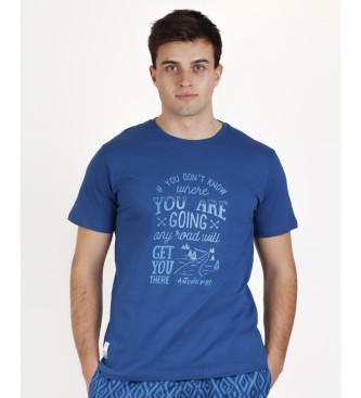 Antonio Miro para homem. Qualquer T-shirt de estrada azul Antonio Miro