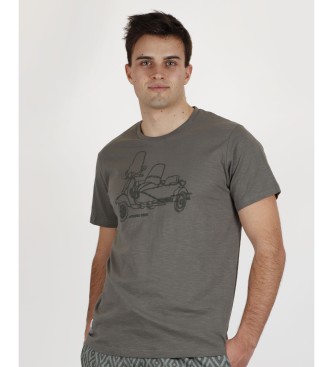Antonio Miro para homem. T-shirt Cinzento Sidecar Antonio Miro