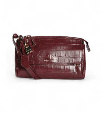 Armani Exchange para mujer. XW000304AF17154UA343 Bandolera grabada granate (OSFA), Casual, Poliéster