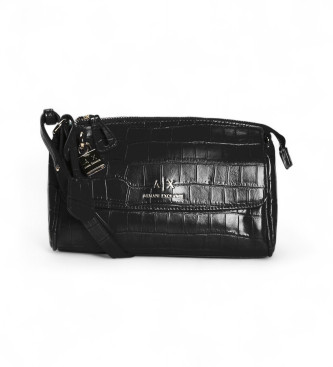Armani Exchange para mujer. XW000304AF17154UC001 Bandolera grabada negro (OSFA), Casual, Poliéster