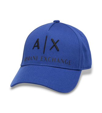 Armani Exchange para hombre. 954039CC513UB088 Gorra de béisbol azul (OSFA), Casual, Algodón