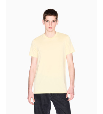 Armani Exchange para hombre. 8NZT74ZJA5ZU2124 Camiseta slim fit de algodón Pima amarillo (L), Casual, Manga corta