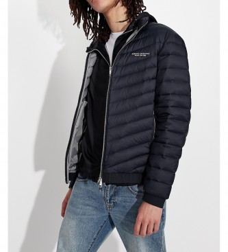 Armani Exchange para hombre. 8NZB52ZNW3Z5578 Chaqueta de plumas ligero marino (XXL), Azul, Casual, Poliamida, Manga larga