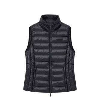 A|X Armani Exchange para mujer. XW001921AF18757UC001 DOWN WAISTCOAT (L), Negro, Casual, Poliamida