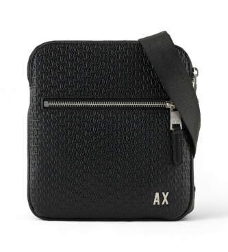 Armani Exchange para hombre. XM000159AF11928UC001 Bandolera con logo grabado negro (OSFA), Casual, Poliéster