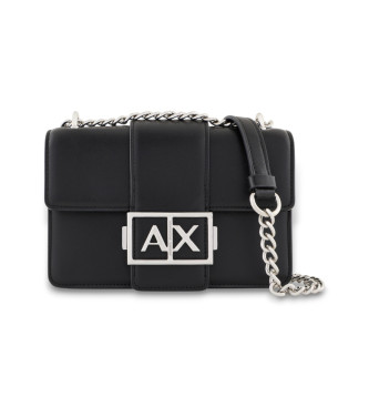 A|X Armani Exchange para mujer. XW000071AF12039UC001 Bolso Logo Metal negro (OSFA), Casual, Fiesta, Poliéster