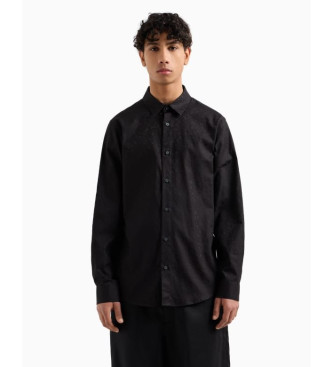 Armani Exchange para hombre. XM000431AF13131FC041 Camisa de manga larga negro (XS), Casual, Algodón