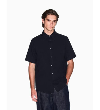 Armani Exchange para hombre. XM001237AF13141UB101 Camisa yarn dyed marino (S), Casual, Algodón, Manga corta