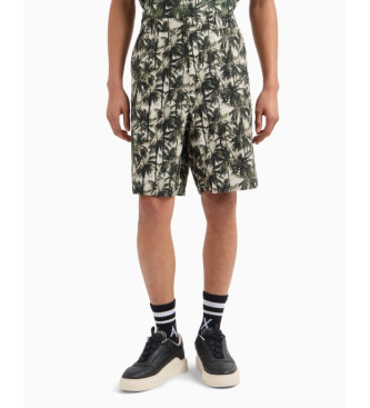 Armani Exchange para hombre. XM000427AF14869F0039 Shorts tipo twill verde (34), Casual, Algodón