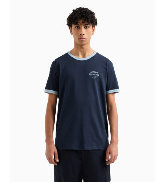 A|X Armani Exchange para hombre. XM000536AF10334UB101 Camiseta de manga corta marino (XXL), Casual, Algodón