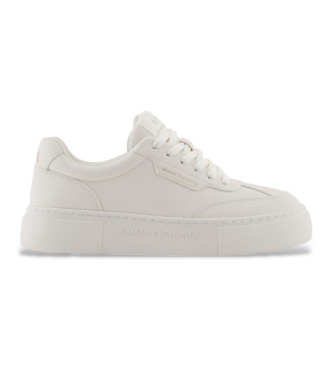 Armani Exchange para mujer. XW001662AF17351U0011 Zapatillas con suela alta blanco (40), 3 a 5cm, Cordones, Casual