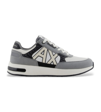 A|X Armani Exchange para hombre. XUX090XV276U665 Zapatillas Dusseldorf gris (45), Plano, Cordones, Casual