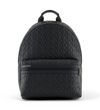 Armani Exchange para hombre. XM000237AF12133UC001 Mochila redonda negro (OSFA), Casual, Poliéster