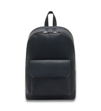 Armani Exchange para hombre. XM001596AF17090UC001 Mochila efecto brillante con bolsillo negro (OSFA), Casual, Poliéster