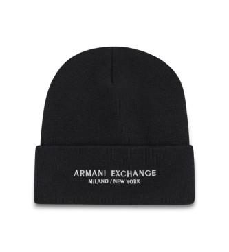 Armani Exchange para hombre. XM001637AF16950UC001 Gorro Milano ASV negro (OSFA), Casual, Poliéster