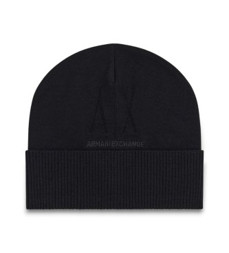 A|X Armani Exchange para mujer. XW001445AF11896UC001 Gorro de lana negro (OSFA)