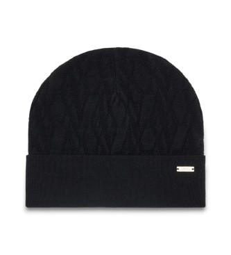 A|X Armani Exchange para mujer. XW001495AF11956FC101 Gorro Beanie negro (OSFA), Casual, Sintético, Lana