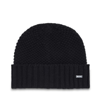 A|X Armani Exchange para mujer. XW001499AF16604UC001 Gorro Beanie negro (OSFA), Sintético, Lana, Clásico