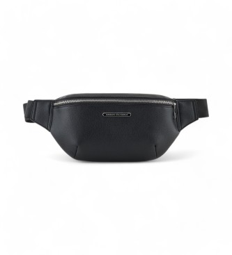 A|X Armani Exchange para hombre. XM000848AF12134UC001 Riñonera con cremallera frontal negro (OSFA), Casual, Poliéster