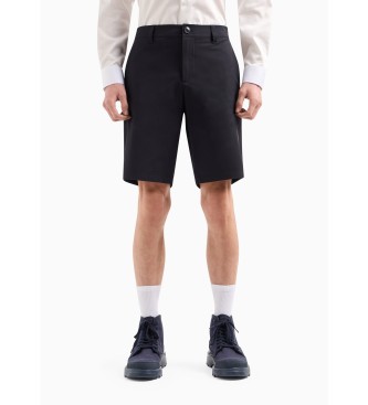 A|X Armani Exchange para hombre. 8NZS49ZNYZZ1583 Short tejido liso marino (40), Casual, Poliamida