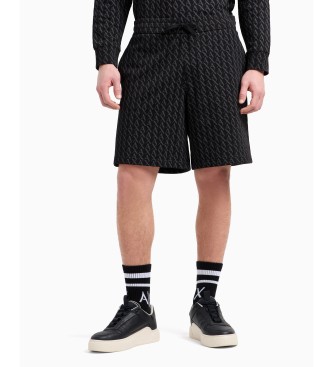 A|X Armani Exchange para hombre. XM001227AF11847FC026 Bermudas Allover negro (M), Casual, Algodón