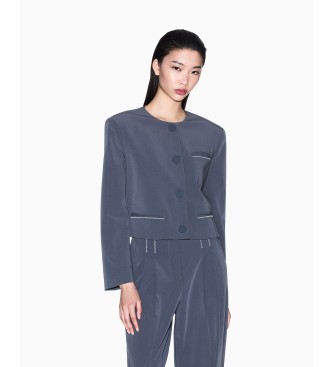 Armani Exchange para mujer. XW000656AF16145U8105 Americana Corte gris (XL), Casual, Poliéster