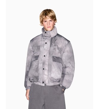 Armani Exchange para hombre. XM001865AF18882F8050 Chaqueta con mangas desmontables Blouson Gris oscuro (XXL), Casual, Poliamida