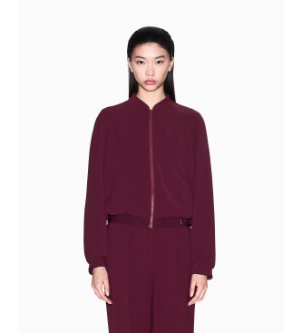 A|X Armani Exchange para mujer. XW001029AF10872UA343 Chaqueta Zip granate (XL), Casual, Poliéster