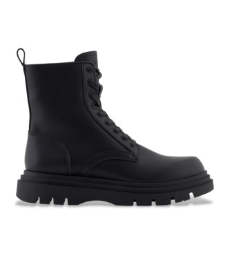 A|X Armani Exchange para hombre. XM001961AF17328UC001 Botas de Piel Combat negro (43), Plano, Cremallera, Casual