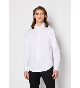 A|X Armani Exchange para hombre. 8NZCBDZN10Z0113 Camisa Classic blanco (L), Casual, Fiesta, Algodón, Clásico, Manga larga