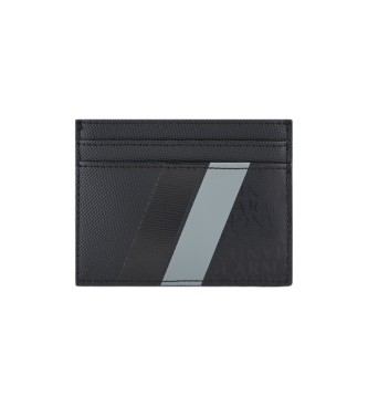 Armani Exchange para hombre. XM000169AF11935MC043 Tarjetero logo negro (OSFA), Casual, Poliéster