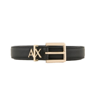 Armani Exchange para mujer. 9411824R75900020 Cinturón de piel negro (75cm), Casual, Clásico