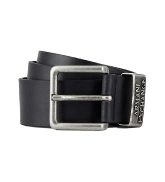 Armani Exchange para homem. Cinto de couro preto Armani Exchange