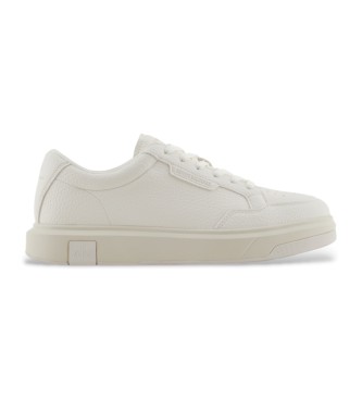 Armani Exchange para hombre. XUX255XV95100894 Zapatillas logo blanco (44), Plano, Cordones, Casual