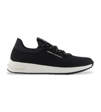 Armani Exchange para hombre. XUX267XV90000002 Zapatillas con suela oversize negro (43), Plano, Cordones, Casual