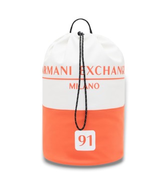 Armani Exchange para hombre. XM002009AF17305M3005 Mochila Holdall blanco (OSFA), Casual, Poliéster