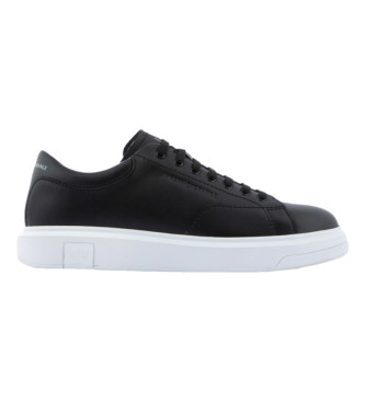 Armani Exchange para hombre. XUX123XV53400002 Zapatillas de Piel Action negro (44.5), Plano, Cordones, Casual