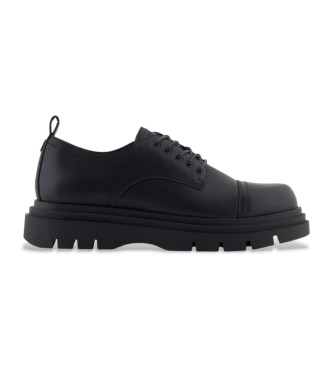 A|X Armani Exchange para hombre. XM001669AF17328UC001 Zapatos de Piel Laced negro (44.5), Plano, 1 a 3cm, Cordones, Casual