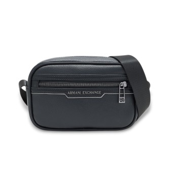 Armani Exchange para hombre. XM001601AF17205MC105 Bandolera con efecto brillante negro (OSFA), Casual, Poliéster